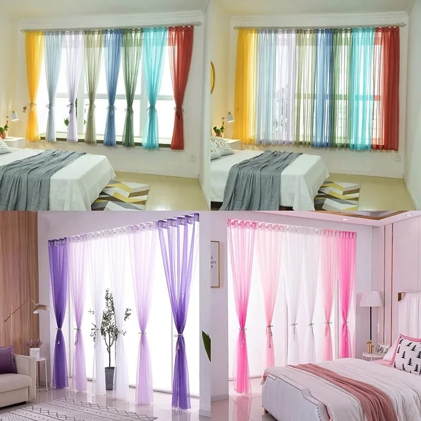 Cortina con visillo 150x230