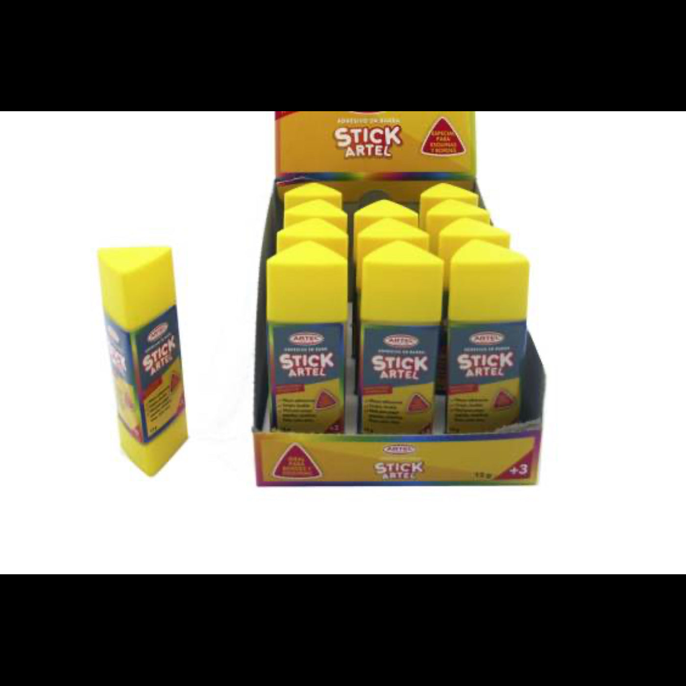 Pegamento en barra triangular x 12 pcs 12g