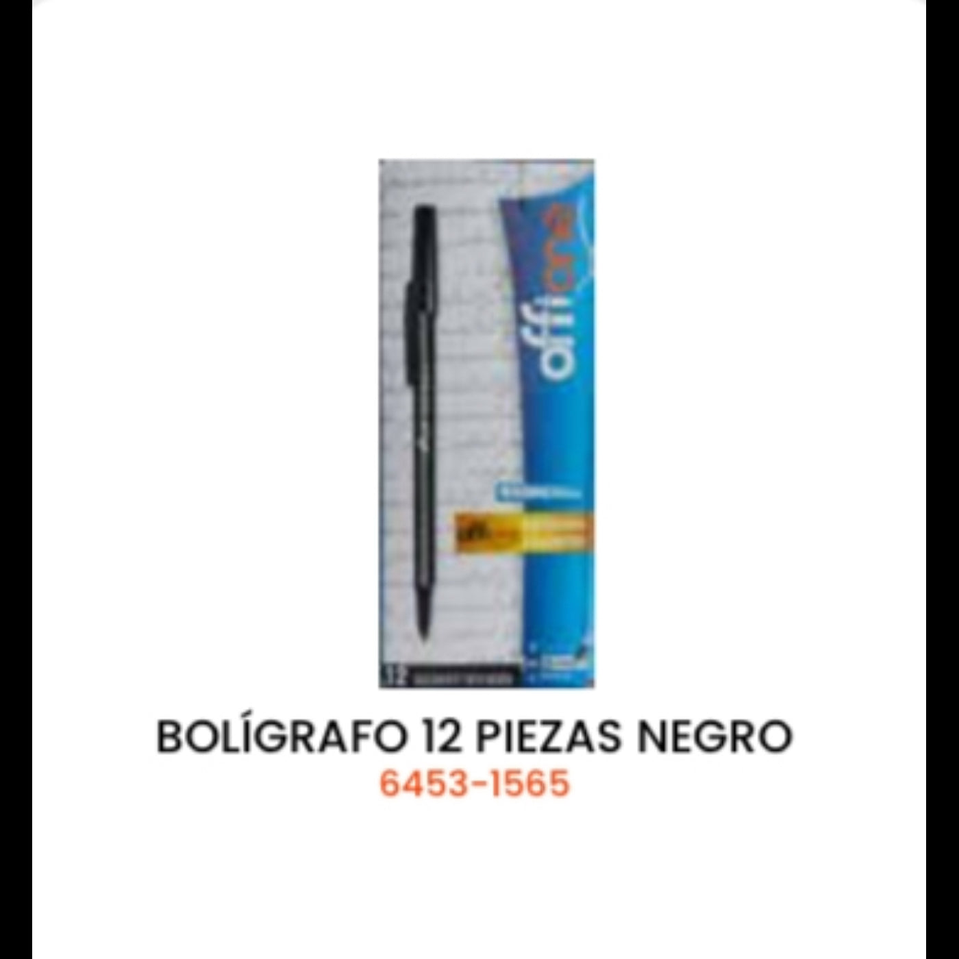Bolígrafo 12 piezas negro