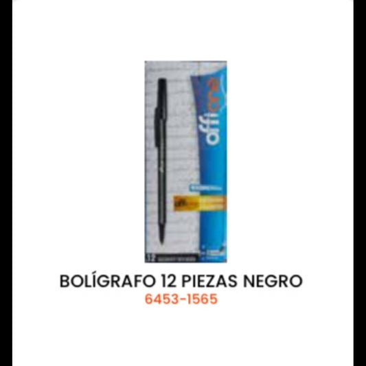 Bolígrafo 12 piezas negro