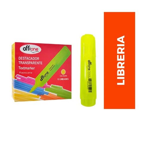Destacador amarillo x 10 pcs