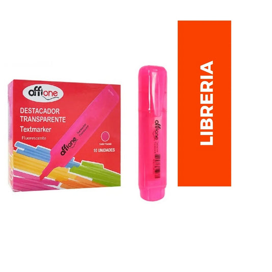 Destacador rosado x 10 pcs