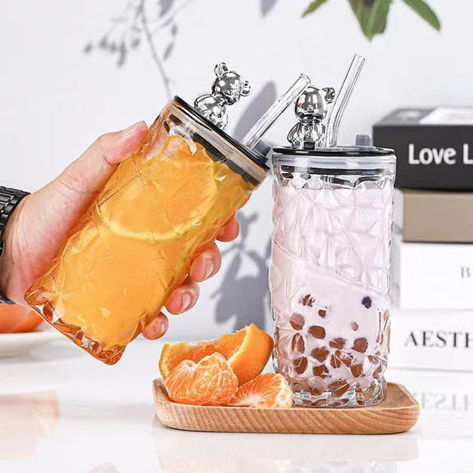 Vaso de vidrio jugos e infusiones